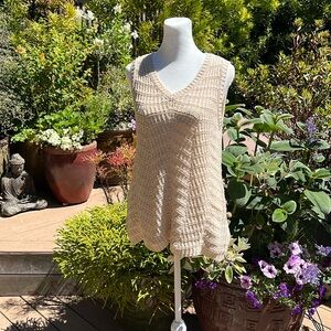 Natural color boho vest